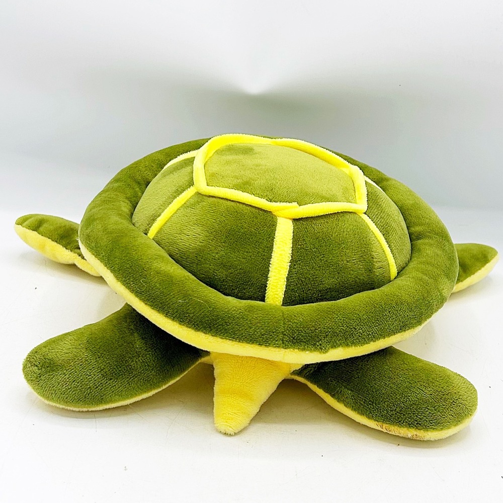 Green and Yellow Sea‎ Turtle Plush Stuffed Animal Soft Toy - Picture 4 of 6